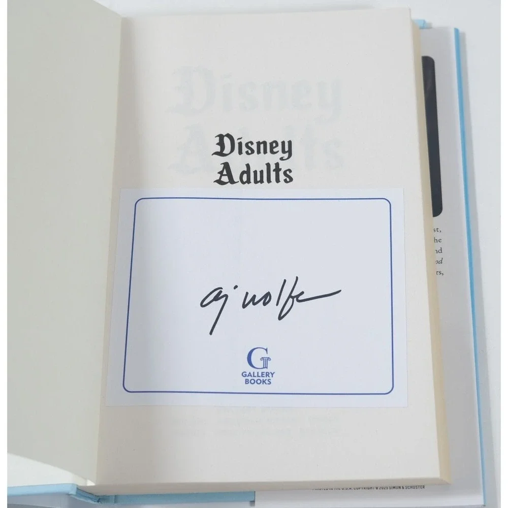 Gallery Books Hardcover Blue Disney Adults AJ Wolfe Signed